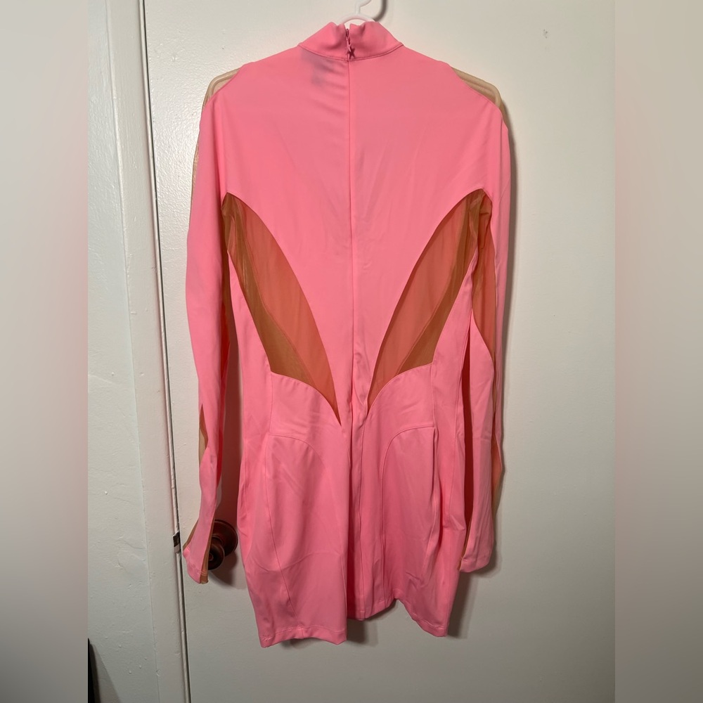 Mugler x HM Pink Cut-Out Long Sleeve Dress - Picture 5 of 8